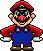 A sprite of Mario from Mario's Early Years! Fun with Letters.