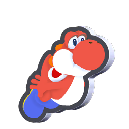File:Standee Swimming Red Yoshi.png