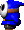 Sprite of a Blue Shy Guy from Yoshi's Story.