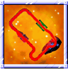 Spacedust Alley course icon from Diddy Kong Racing DS.