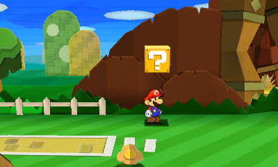First ? Block in Drybake Desert of Paper Mario: Sticker Star.