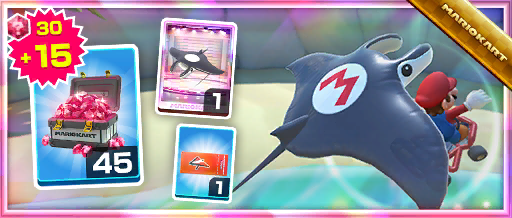 The Manta Glider Pack from the Marine Tour in Mario Kart Tour