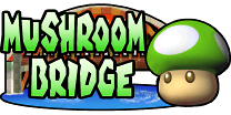 The logo for Mushroom Bridge, from Mario Kart: Double Dash!!.