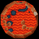 Map of the volcano in Lethal Lava Land