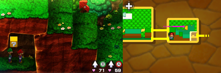 Fifth block in Toad Town of Mario & Luigi: Bowser's Inside Story + Bowser Jr.'s Journey.