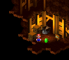 Frog Coin found in the mines of Moleville of Super Mario RPG: Legend of the Seven Stars.