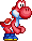 Red Yoshi sprite from Yoshi Touch & Go