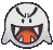 Sprite of a Boo from the Audience, facing the viewer, from Paper Mario: The Thousand-Year Door.