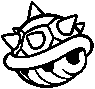 A Spiny Shell Stamp, from Mario Kart 8.