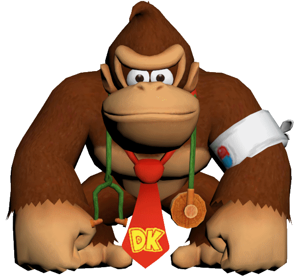 Animated image of Dr. Donkey Kong from Dr. Mario World