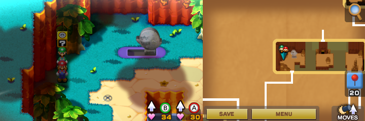 Block 44 in Hoohoo Mountain of Mario & Luigi: Superstar Saga + Bowser's Minions.