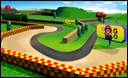 Menu icon for Mario Raceway in Mario Kart 64
