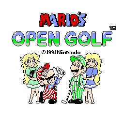 File:PC-10 Mario's Open Golf - title screen.png