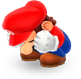 Mario crouching