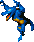 Sprite of a blue Kritter from Donkey Kong Country for Game Boy Advance