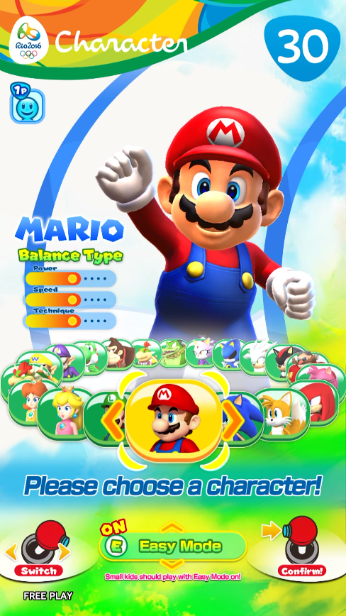 File:M&S Rio 2016 Arcade Character Selection.png - Super Mario Wiki ...