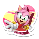 Sticker of Amy Rose from Mario & Sonic at the London 2012 Olympic Games