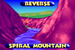 Screenshot of a track opening in the 2004 voxel engine build of Banjo-Pilot, for comparison with Diddy Kong Pilot's 2003 build