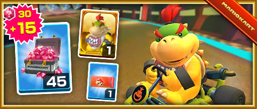 The Bowser Jr. Pack from the Ice Tour in Mario Kart Tour
