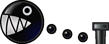 Sprite of a Chain Chomp from Super Paper Mario.