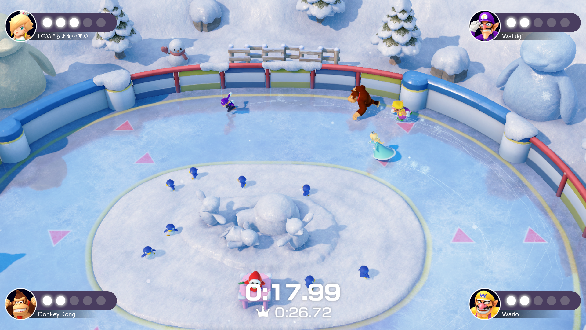 Later Skater Be the first to finish five laps around the rink. Try your best not to lose speed!