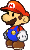 Mario's idle sprite from Paper Mario: The Thousand-Year Door