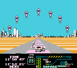 Screenshot of the end of Course-1 from Famicom Grand Prix II: 3D Hot Rally