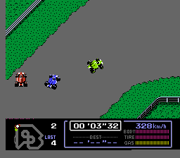 Screenshot of Circuit-8 from Famicom Grand Prix: F1 Race