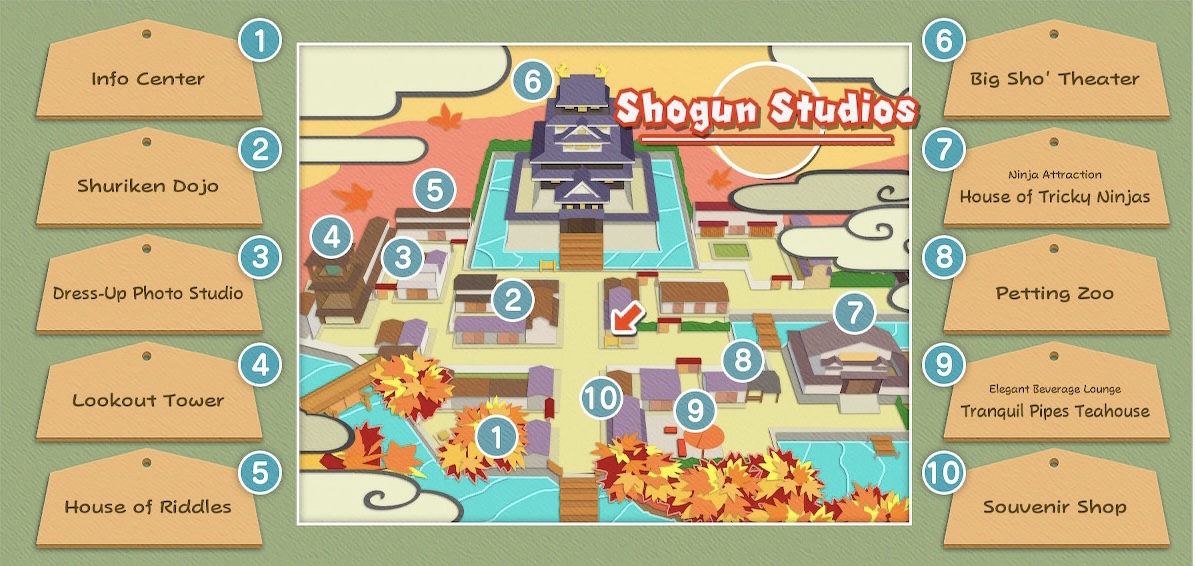 Map of Shogun Studios