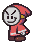 Battle idle animation of a Bandit from Paper Mario