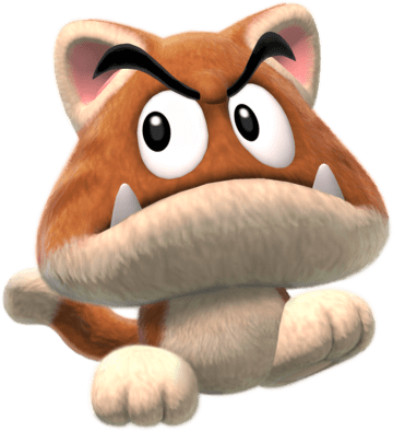 File:SM3DW+BF Artwork Goomba (Cat).png - Super Mario Wiki, the Mario ...