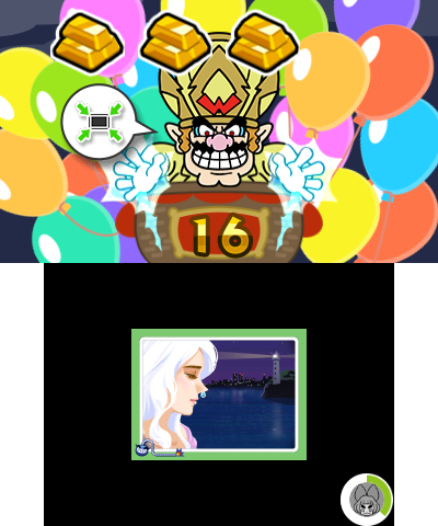 Screenshot of Wario Interrupts from WarioWare Gold