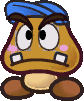 Goombario as he would have appeared in Super Paper Mario