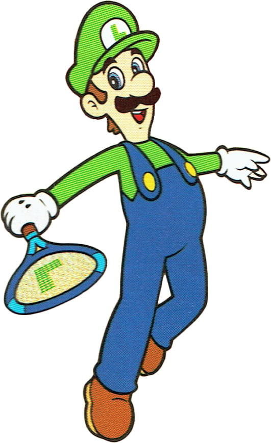Mario Tennis artwork of Luigi.