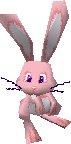 A pink rabbit in Super Mario 64 DS