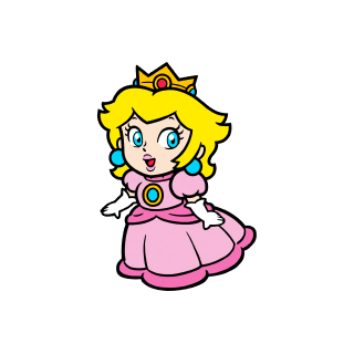 Small Princess Peach stamp from Super Mario 3D World + Bowser's Fury.