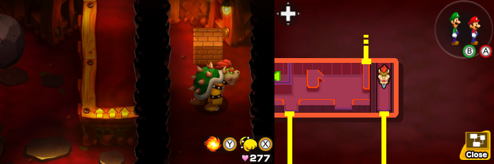 Tenth block in Tunnel of Mario & Luigi: Bowser's Inside Story + Bowser Jr.'s Journey.