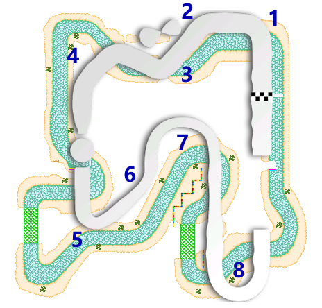 File:GBA Sky Garden track layout comparison MK8DX focus.png