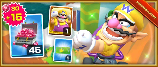 The Wario Pack from the 2019 Winter Tour in Mario Kart Tour