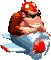 Uncompressed sprite of Funky Kong in the character select loop from Diddy Kong Pilot'"`UNIQ--nowiki-00000001-QINU`"'s 2003 build