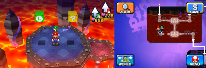 Blocks 62 and 63 in Neo Bowser Castle of Mario & Luigi: Dream Team.