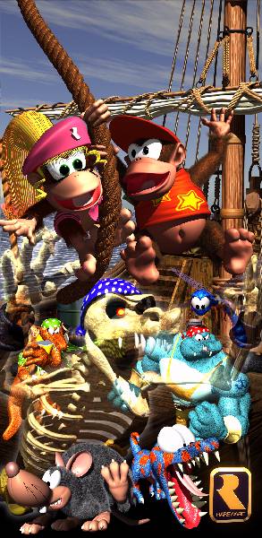 File:Pirate Ship DKC2 group art (alt).jpg - Super Mario Wiki, the Mario ...