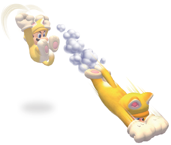 File:SM3DW Cat Mario Dive Artwork.png - Super Mario Wiki, the Mario ...