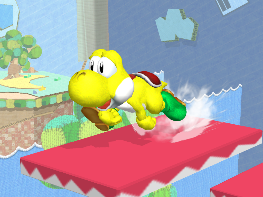 File:Yellow Yoshi Super Smash Bros. Melee.png - Super Mario Wiki, the ...