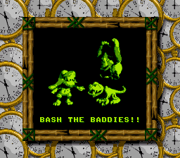 Bash the Baddies! Bonus Area title card in Donkey Kong Land III