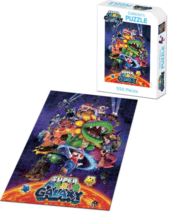 A 550-piece puzzle based on the poster consisting of all the bosses that appear in Super Mario Galaxy. When crafted fully, the whole frame is 18" x 24".[1]