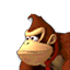 Character select icon of Donkey Kong from Mario Kart 7