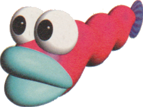 Artwork of a Mr. Eel from Yoshi's Story