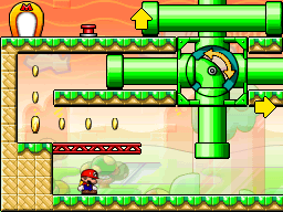 A screenshot of Room 3-1 from Mario vs. Donkey Kong 2: March of the Minis.