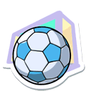 Sticker of a football from Mario & Sonic at the London 2012 Olympic Games